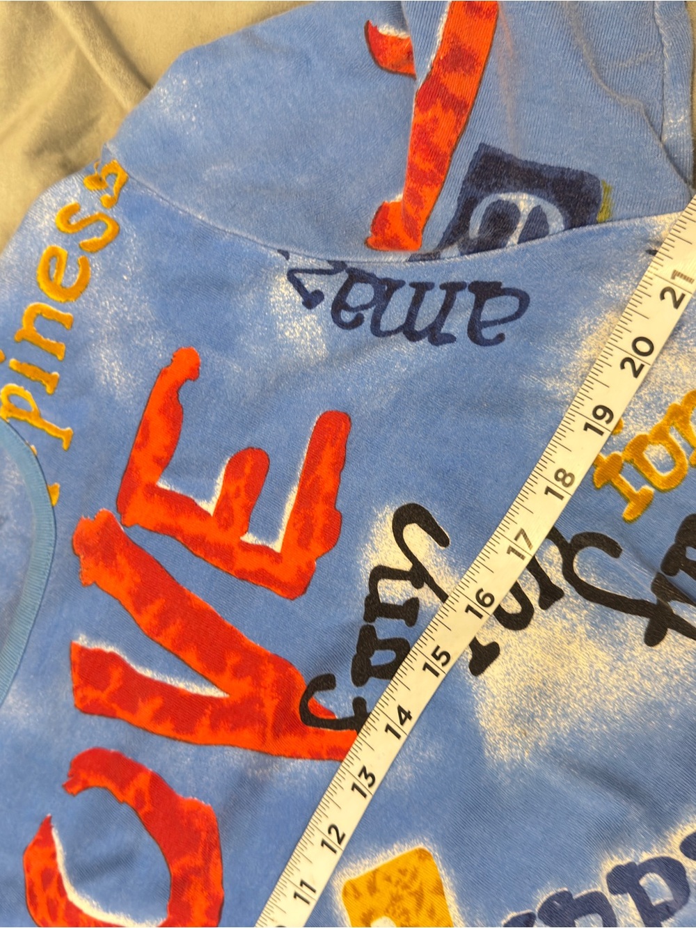 Rare Chico's Design Multicolor Long Sleeve Graffiti Graphic Tee Sz 3 or XL 16 - Picture 7 of 8
